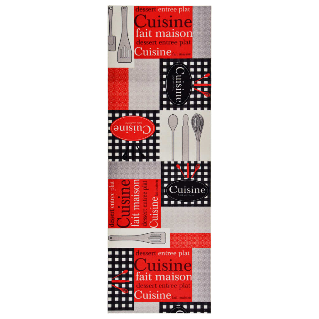 vidaXL Πατάκι Κουζίνας Σχέδιο Cuisine Πλενόμενο 60 x 300 εκ.