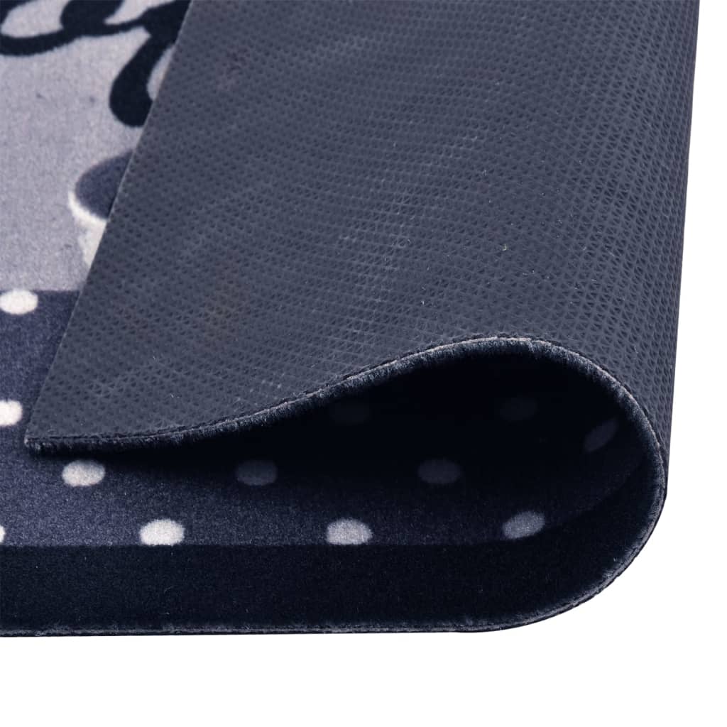 vidaXL Πατάκι Κουζίνας Σχέδιο Coffee Μπλε Πλενόμενο 60 x 180 εκ.