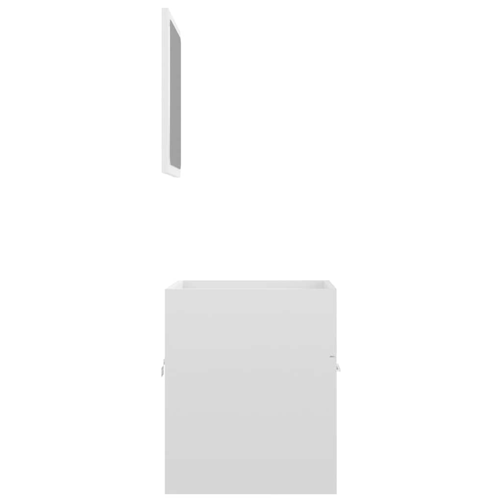 vidaXL Σετ Επίπλων Μπάνιου 2 Τεμαχίων Γυαλιστερό Λευκό από Μοριοσανίδα