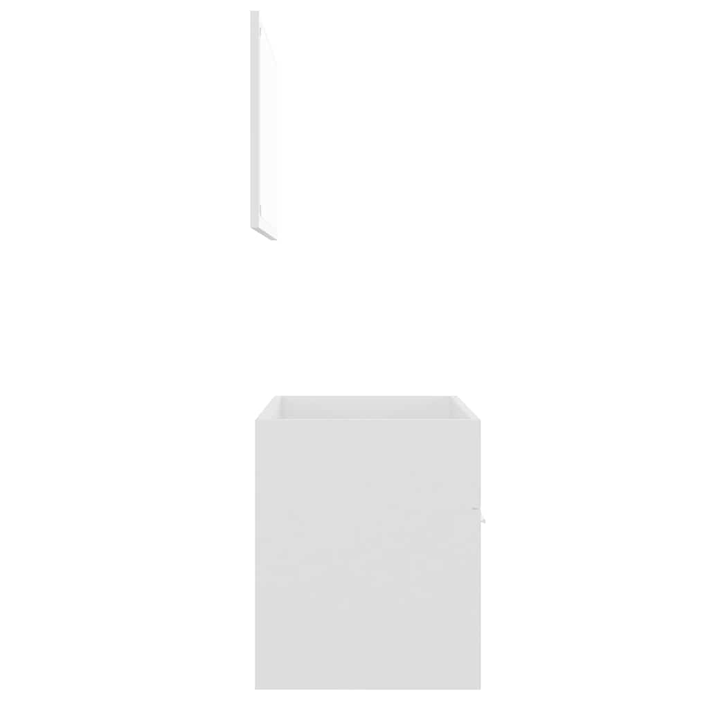 vidaXL Σετ Επίπλων Μπάνιου 2 Τεμαχίων Λευκό από Επεξ. Ξύλο