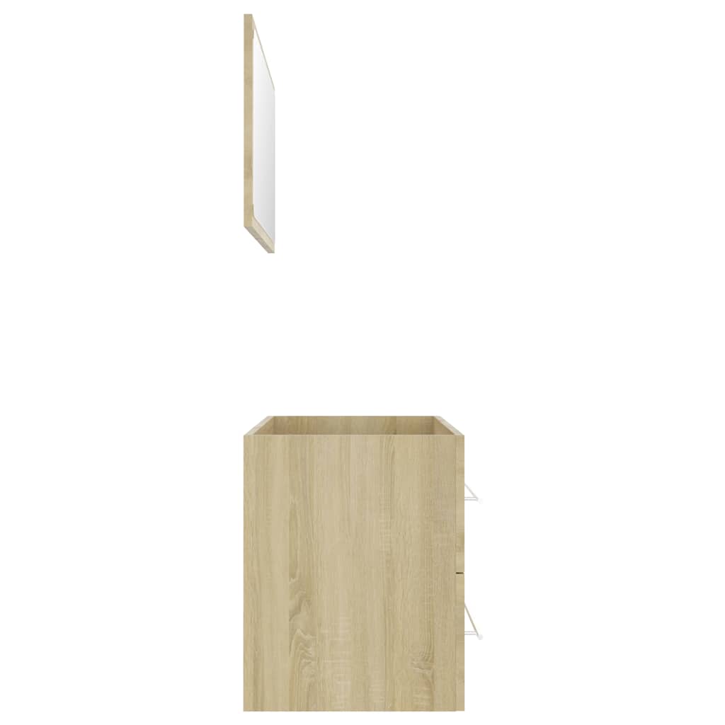 vidaXL Σετ Επίπλων Μπάνιου 2 Τεμαχίων Sonoma Δρυς από Μοριοσανίδα