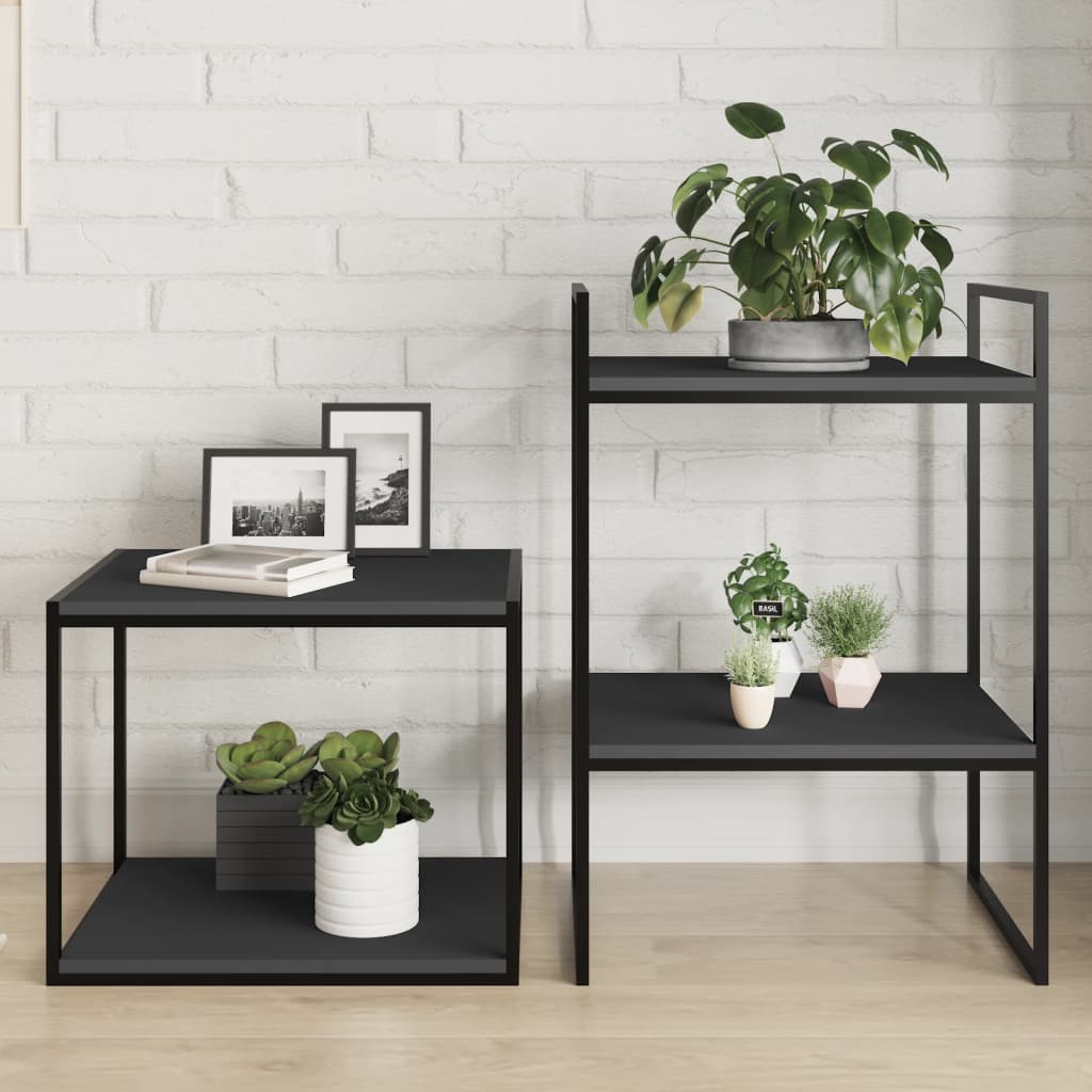 vidaXL Ράφια Βιβλιοθήκης 4 τεμ. Γκρι 40x50x1,5 εκ. από Μοριοσανίδα