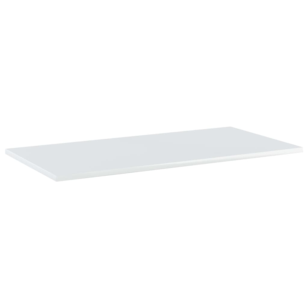 vidaXL Ράφια Βιβλιοθήκης 8 τεμ. Γυαλ. Λευκό 80x40x1,5 εκ. Μοριοσανίδα