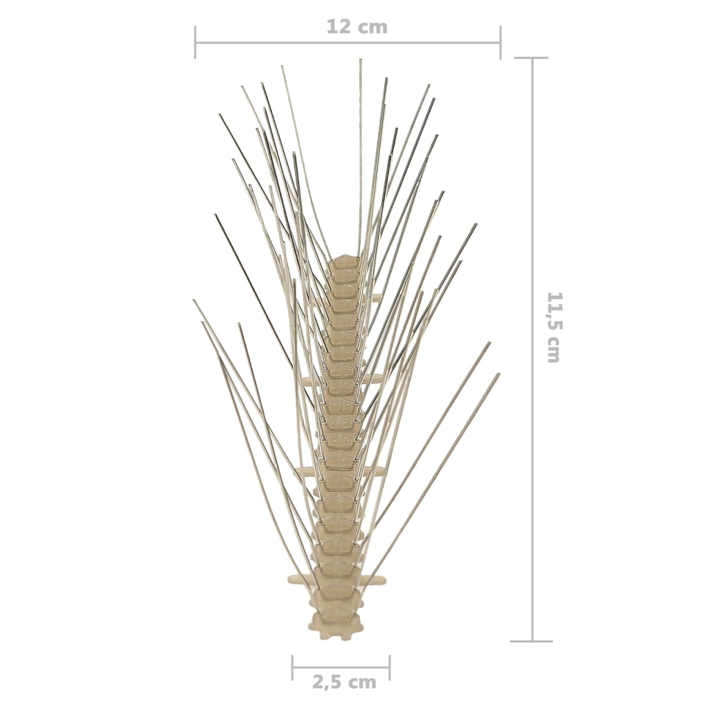 vidaXL Απωθητικές Ακίδες Περιστεριών 5 Σειρών Σετ των 6 3 μ. Πλαστικές
