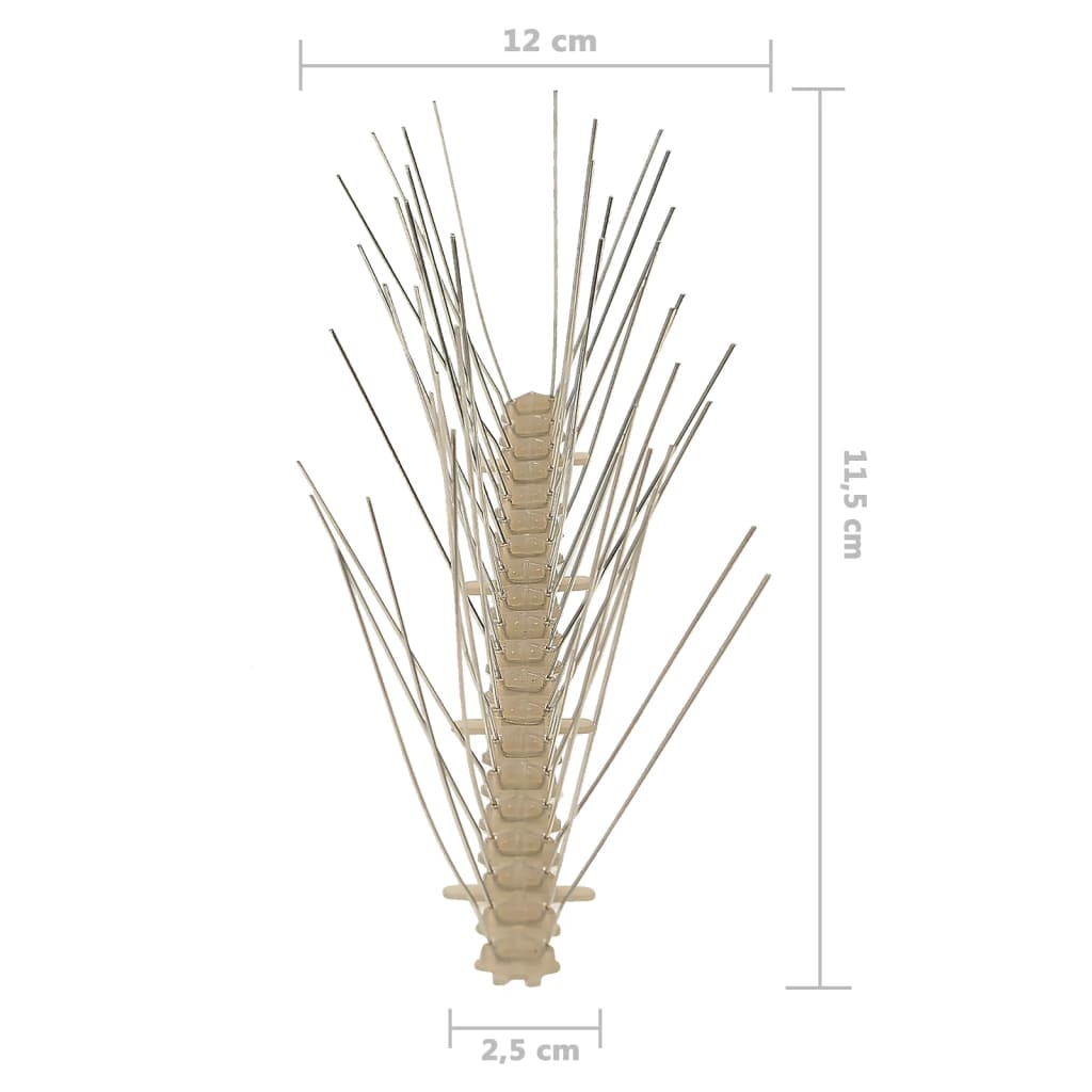vidaXL Απωθητικές Ακίδες Περιστεριών 5 Σειρών Σετ των 20 10 μ Πλαστικ.
