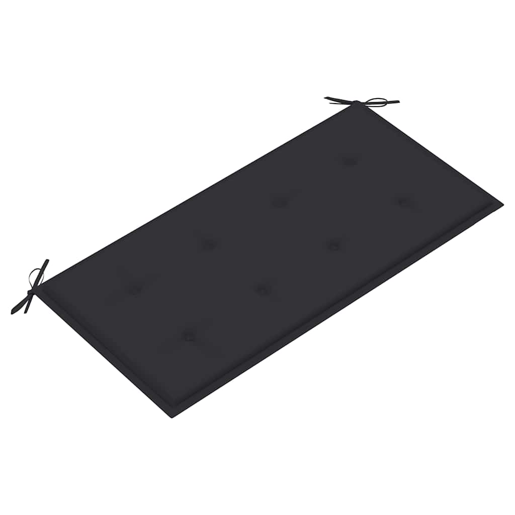 vidaXL Παγκάκι Κήπου 112 εκ. από Μασίφ Ξύλο Teak με Ανθρακί Μαξιλάρι