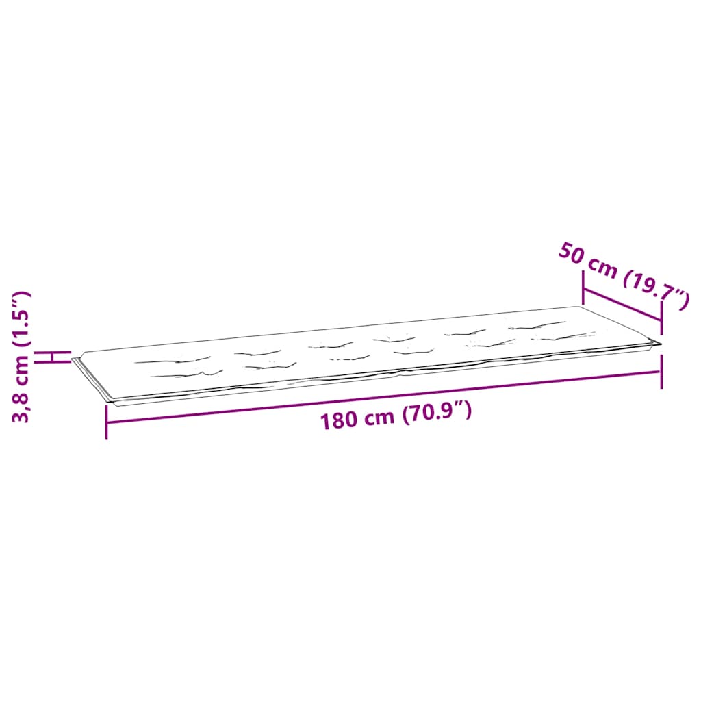 vidaXL Παγκάκι Κήπου 175 εκ. από Μασίφ Ξύλο Teak με Taupe Μαξιλάρι