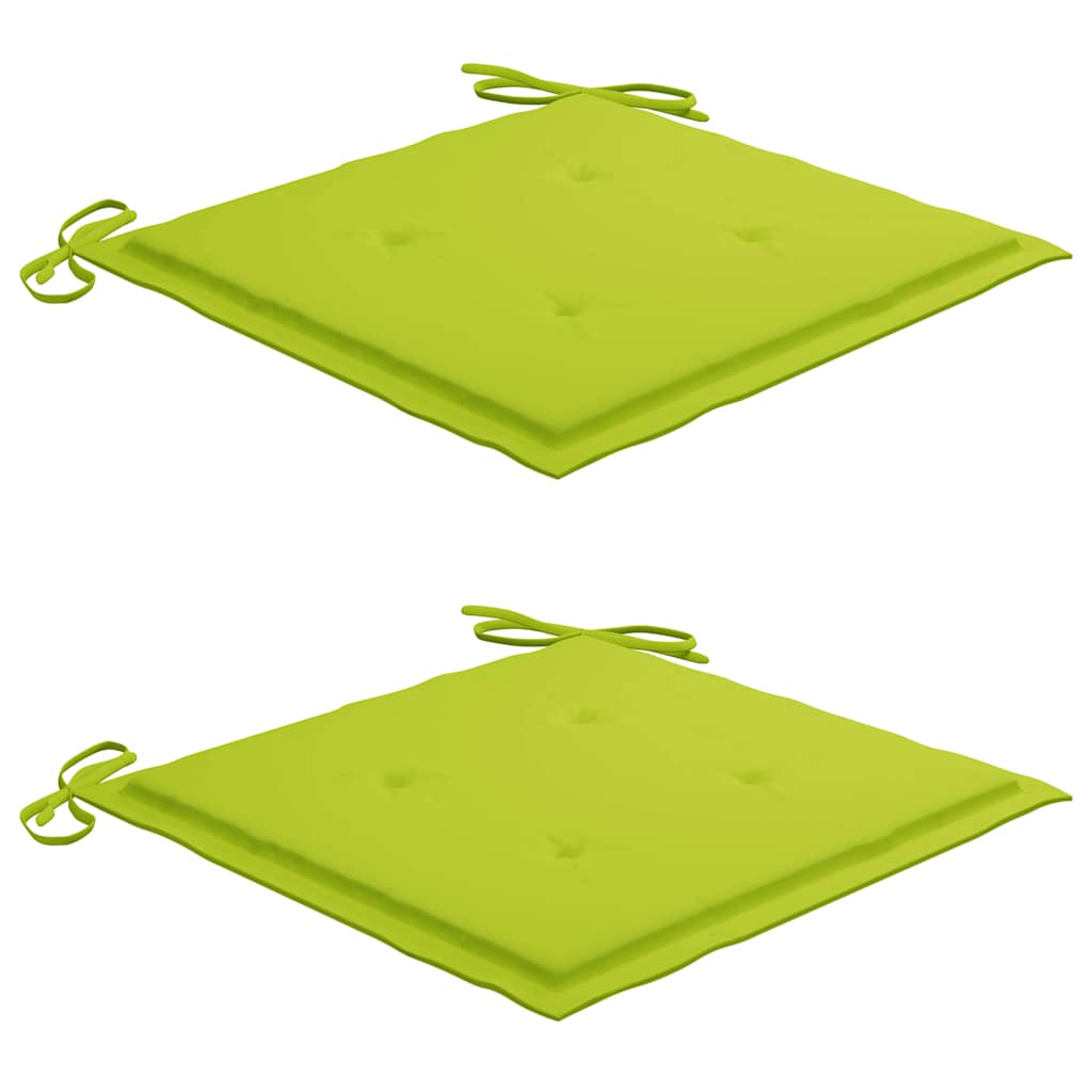 vidaXL Καρέκλες Κήπου 2 Τεμαχίων από Μασίφ Ξύλο Teak με Μαξιλάρια