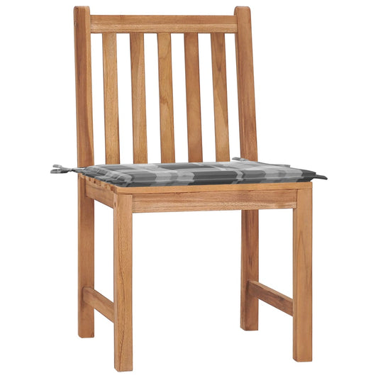 vidaXL Καρέκλες Κήπου 2 Τεμαχίων από Μασίφ Ξύλο Teak με Μαξιλάρια