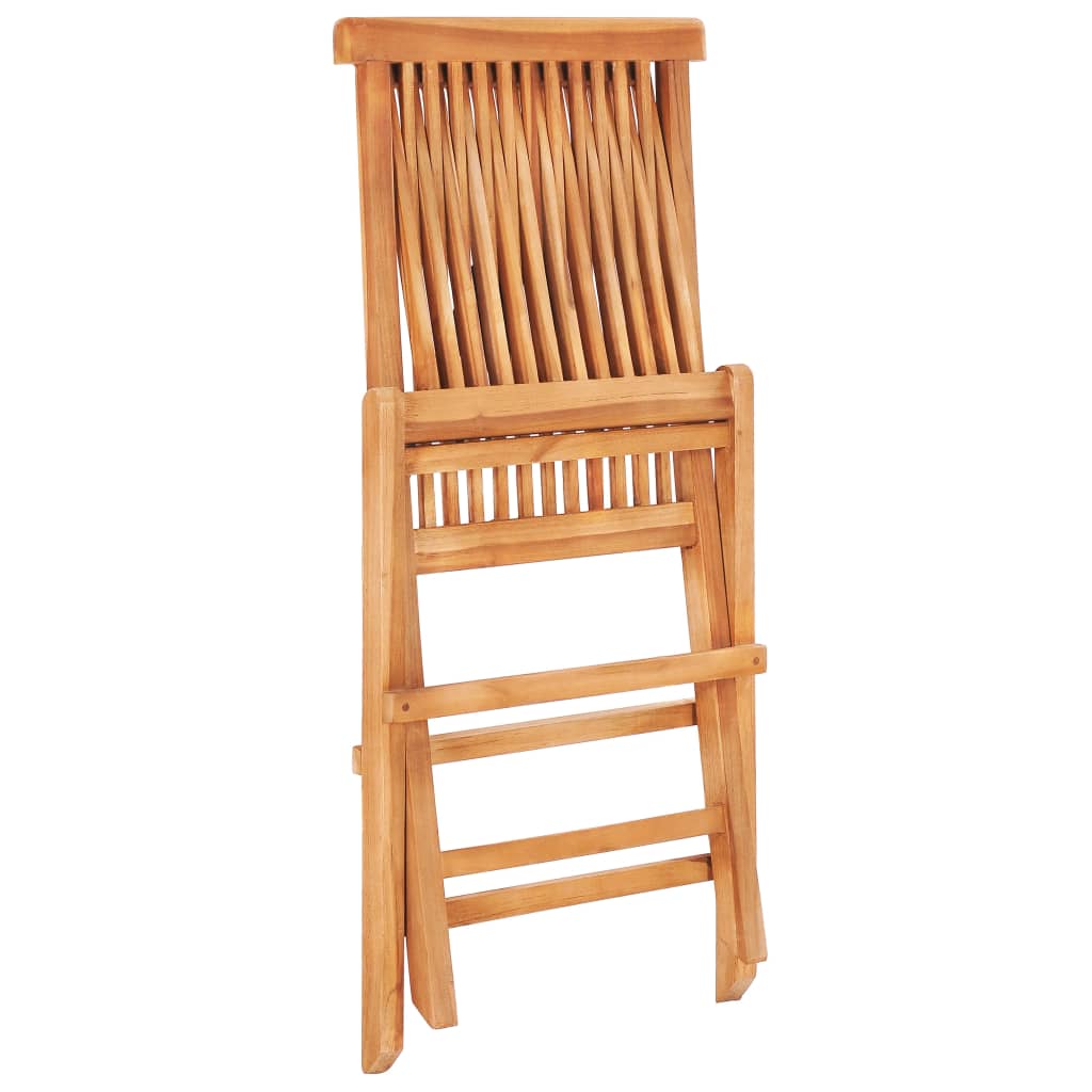 vidaXL Σετ Επίπλων Mπιστρό 3 τεμ. Μασίφ Ξύλο Teak με Ανθρακί Μαξιλάρια