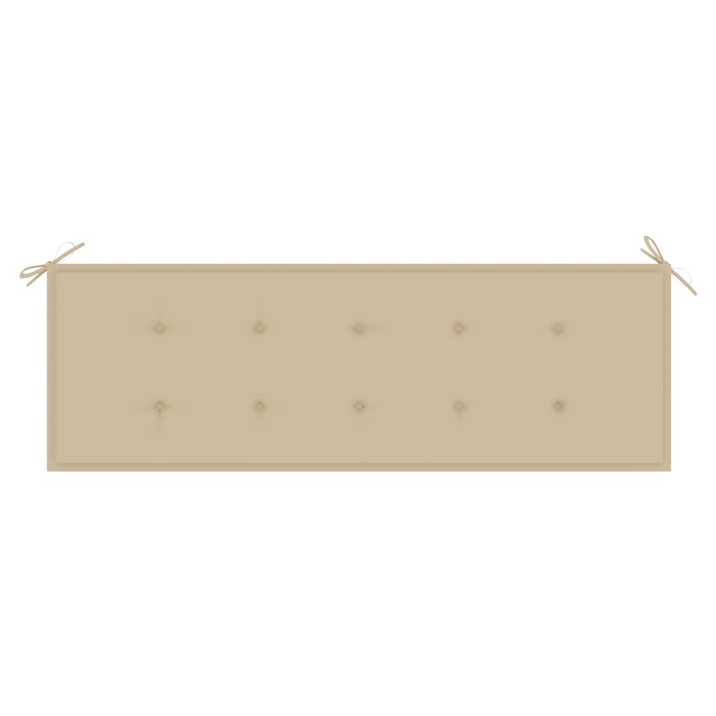 vidaXL Παγκάκι Κήπου Στοιβαζόμενο 159 εκ. Μασίφ Ξύλο Teak & Μαξιλάρι