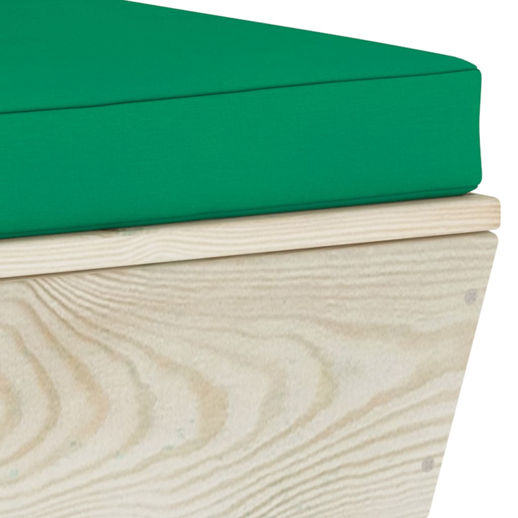 vidaXL Καναπές Κήπου Γωνιακός από Παλέτες Εμποτισμένο Ξύλο Ερυθρελάτης