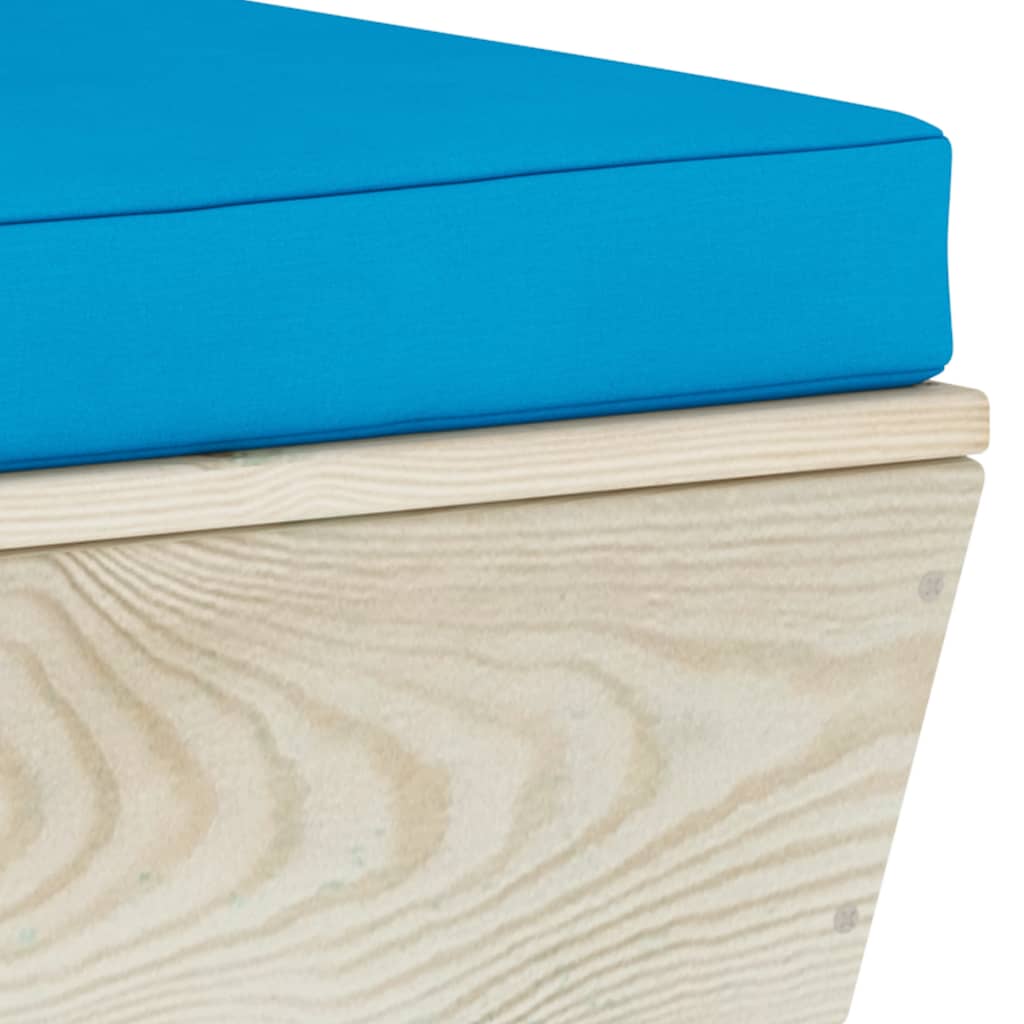 vidaXL Καναπές Κήπου Μεσαίος από Παλέτες Εμποτισμένο Ξύλο Ερυθρελάτης