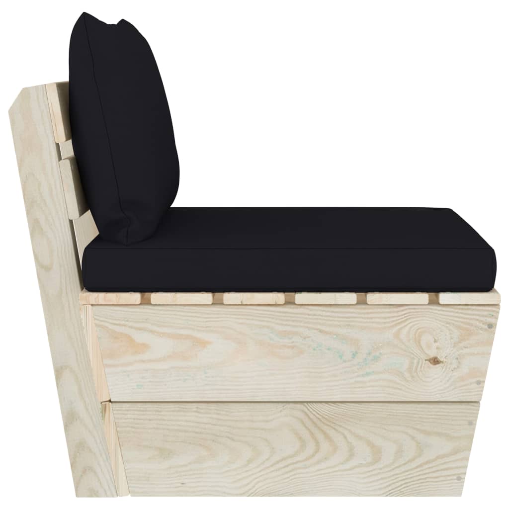 vidaXL Καναπές Κήπου Μεσαίος από Παλέτες Εμποτισμένο Ξύλο Ερυθρελάτης