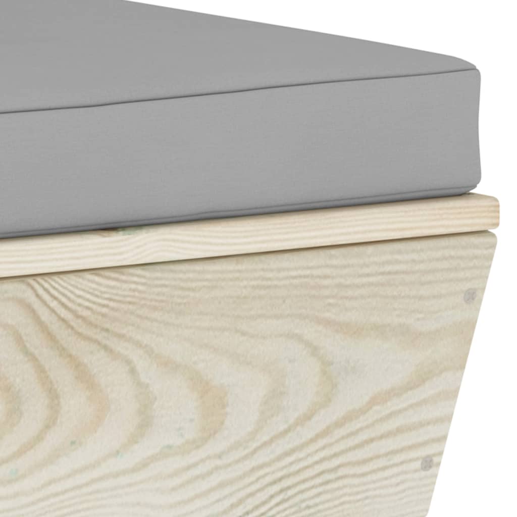 vidaXL Κάθισμα Κήπου από Παλέτες Εμποτ. Ξύλο Ερυθρελάτης με Μαξιλάρια