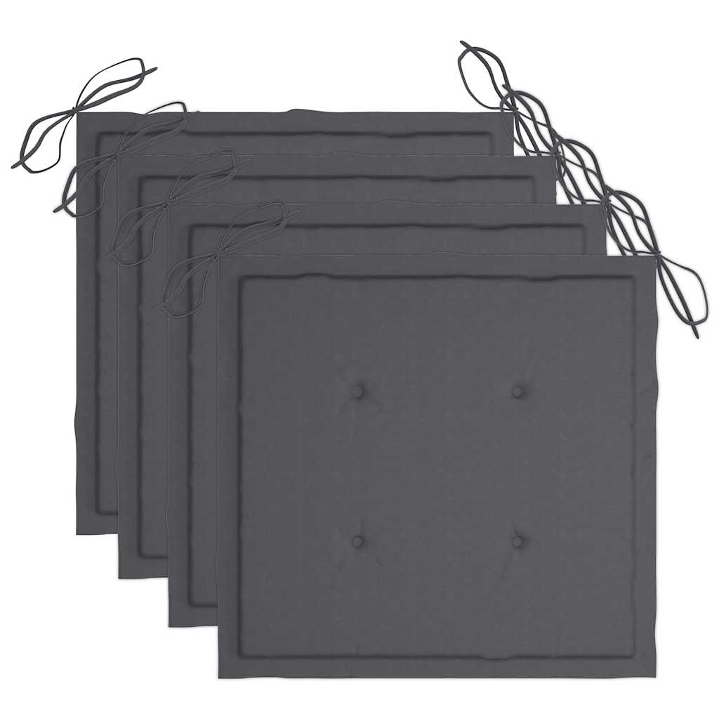 vidaXL Καρέκλες Τραπεζαρίας Εξ. Χώρου 3 τεμ. Ξύλο Ακακίας με Μαξιλάρια