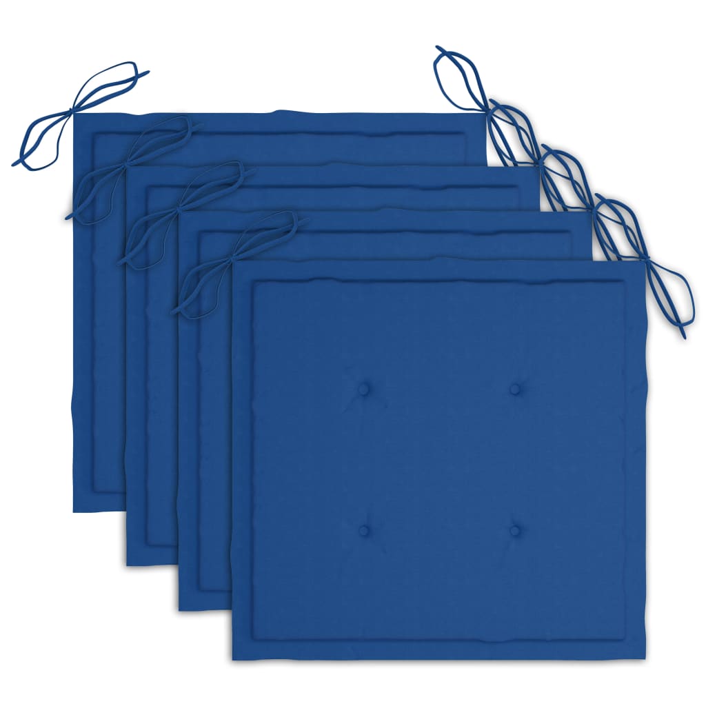 vidaXL Καρέκλες Τραπεζαρίας Εξ. Χώρου 3 τεμ. Ξύλο Ακακίας με Μαξιλάρια