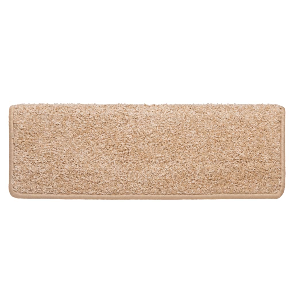 vidaXL Πατάκια Σκάλας Μοκέτα 15 τεμ. Χρυσά 65x21x4 εκ.