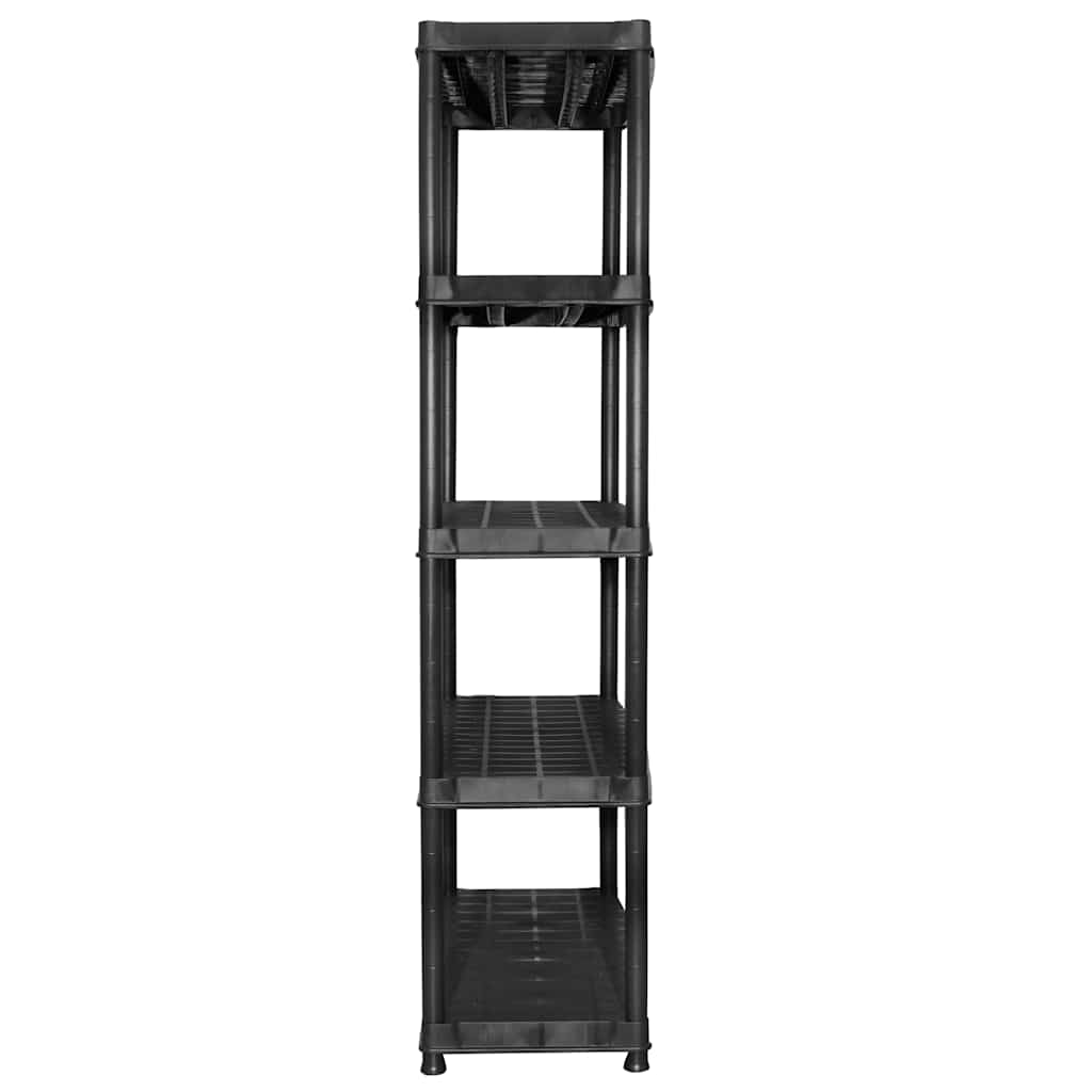 vidaXL Ραφιέρα Αποθήκευσης 5 Επιπέδων Μαύρη 183x45,7x185 εκ. Πλαστική