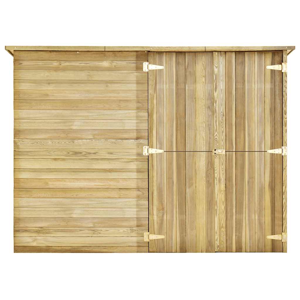 vidaXL Αποθήκη Ποδηλάτων Κήπου 232 x 110 x 170 εκ. από Εμποτισμένο Ξύλο Πεύκου