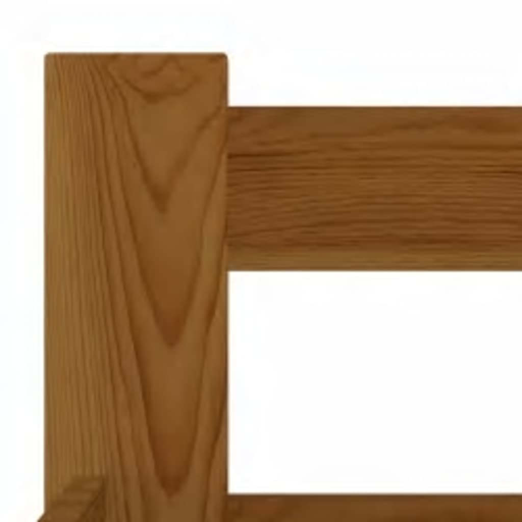 vidaXL Πλαίσιο Κρεβατιού Καφέ Μελί 140 x 200 εκ. από Μασίφ Ξύλο Πεύκου