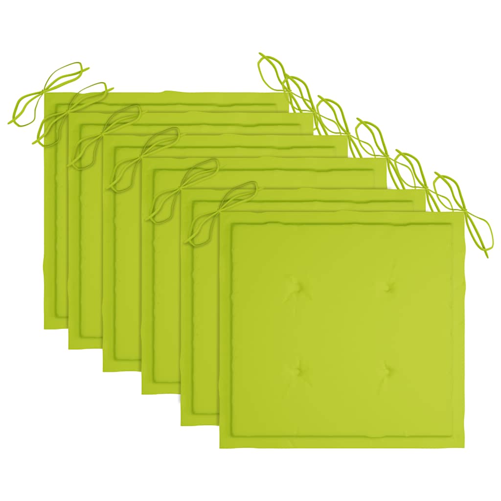 vidaXL Καρέκλες Εξωτ. Χώρου Πτυσσόμενες 6 τεμ Ξύλο Ακακίας & Μαξιλάρια