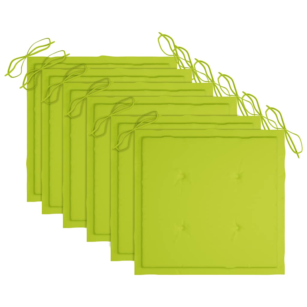 vidaXL Καρέκλες Κήπου Πτυσσόμενες 6 τεμ. από Ξύλο Ακακίας με Μαξιλάρια