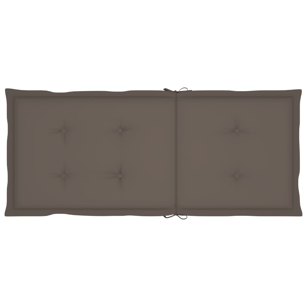 vidaXL Καρέκλες Κήπου 4 τεμ. από Μασίφ Ξύλο Teak με Taupe Μαξιλάρια