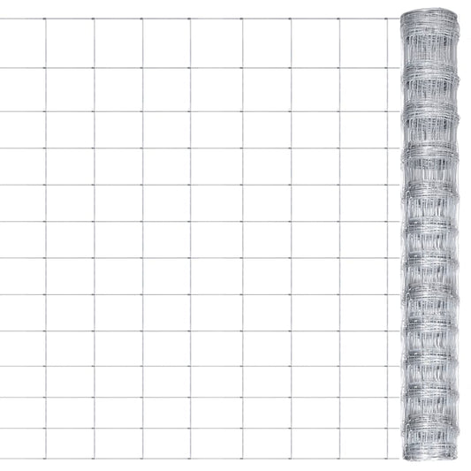 vidaXL Συρματόπλεγμα Περίφραξης Ασημί 50 x 1,25 μ. από Γαλβαν. Ατσάλι