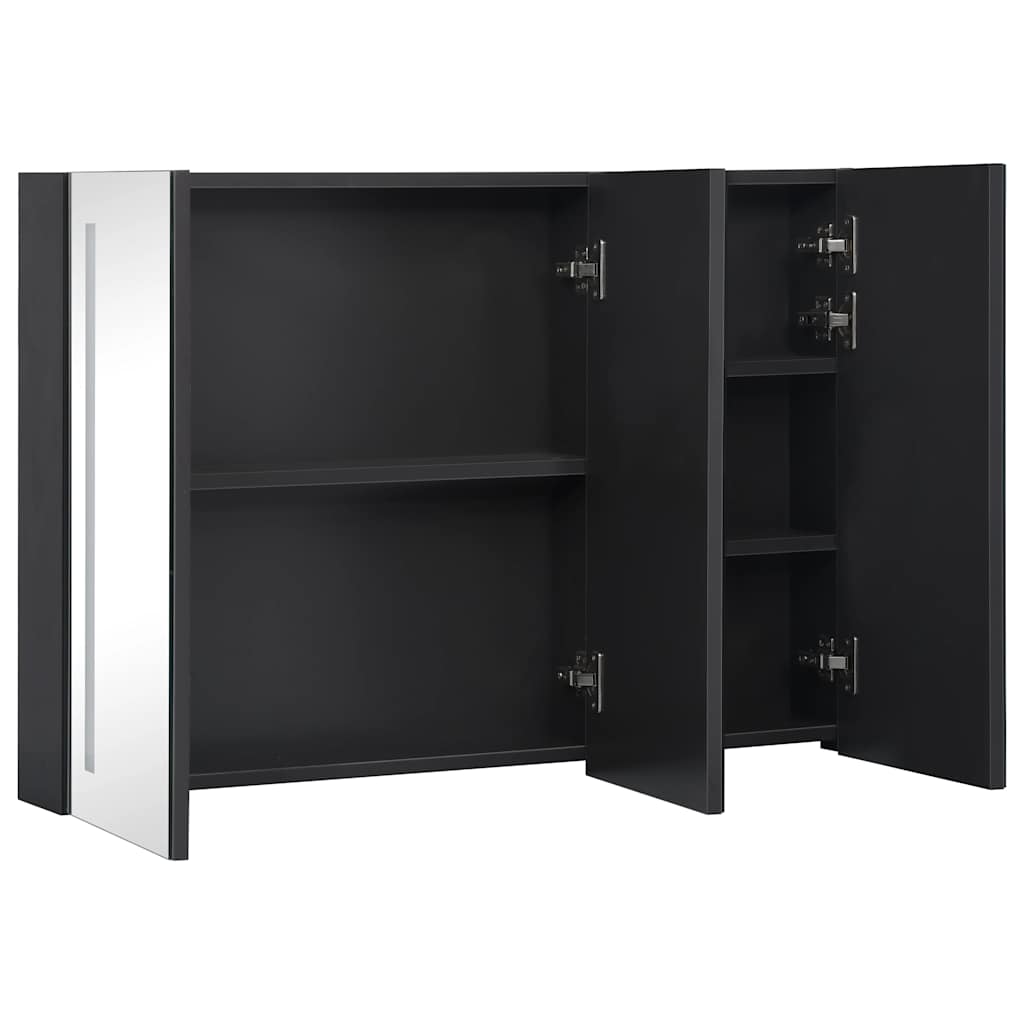 vidaXL Καθρέφτης Μπάνιου με Ντουλάπι & LED 89 x 14 x 62 εκ.