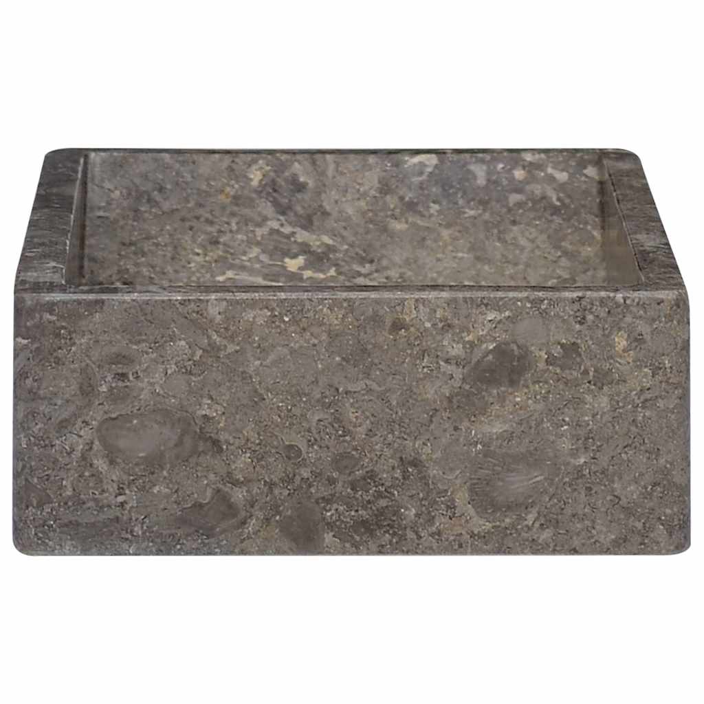 vidaXL Νιπτήρας Γυαλιστερό Γκρι 45 x 30 x 12 εκ. Μαρμάρινος