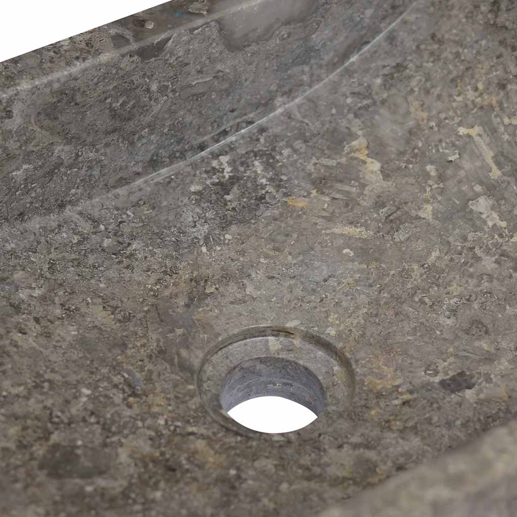 vidaXL Νιπτήρας Γυαλιστερό Γκρι 45 x 30 x 12 εκ. Μαρμάρινος
