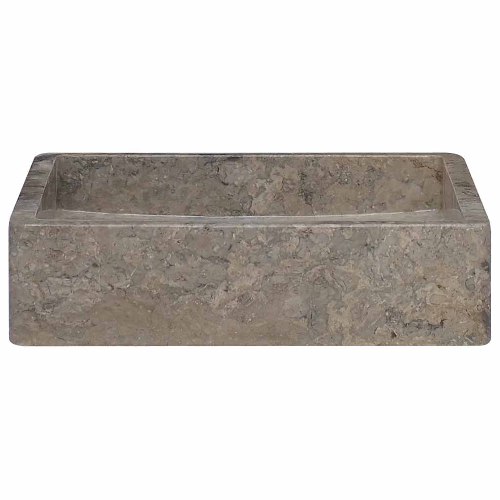vidaXL Νιπτήρας Γκρι 40 x 40 x 10 εκ. Μαρμάρινος