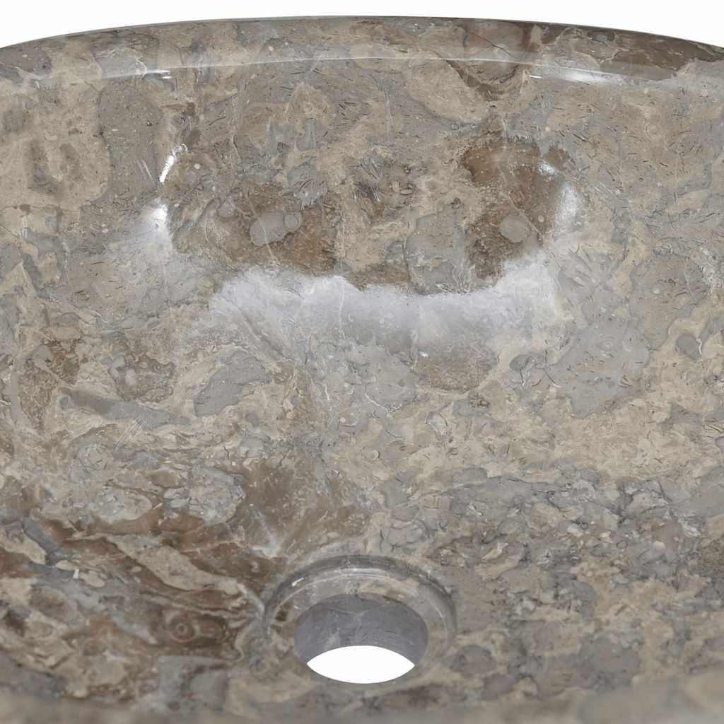 vidaXL Νιπτήρας Γκρι 53 x 40 x 15 εκ. Μαρμάρινος