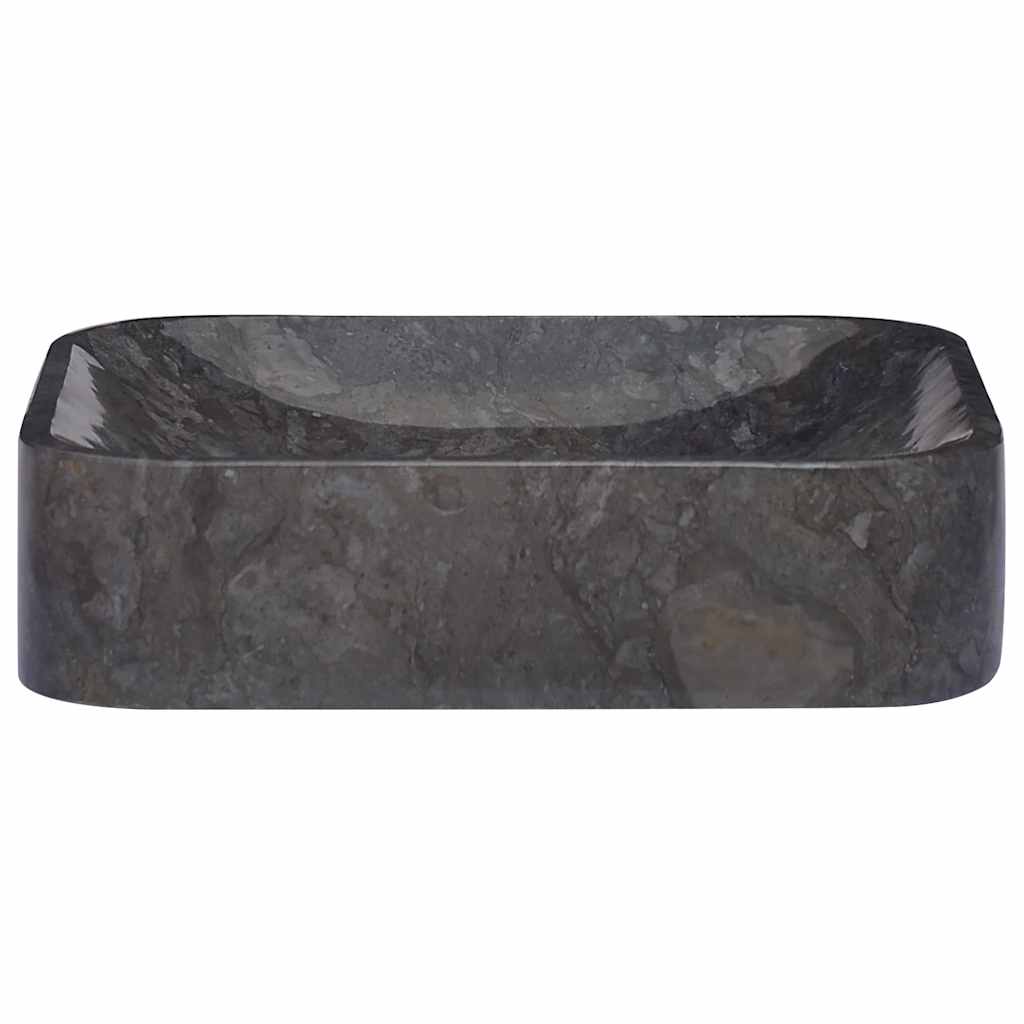 vidaXL Νιπτήρας Μαύρος 40 x 40 x 10 εκ. Μαρμάρινος