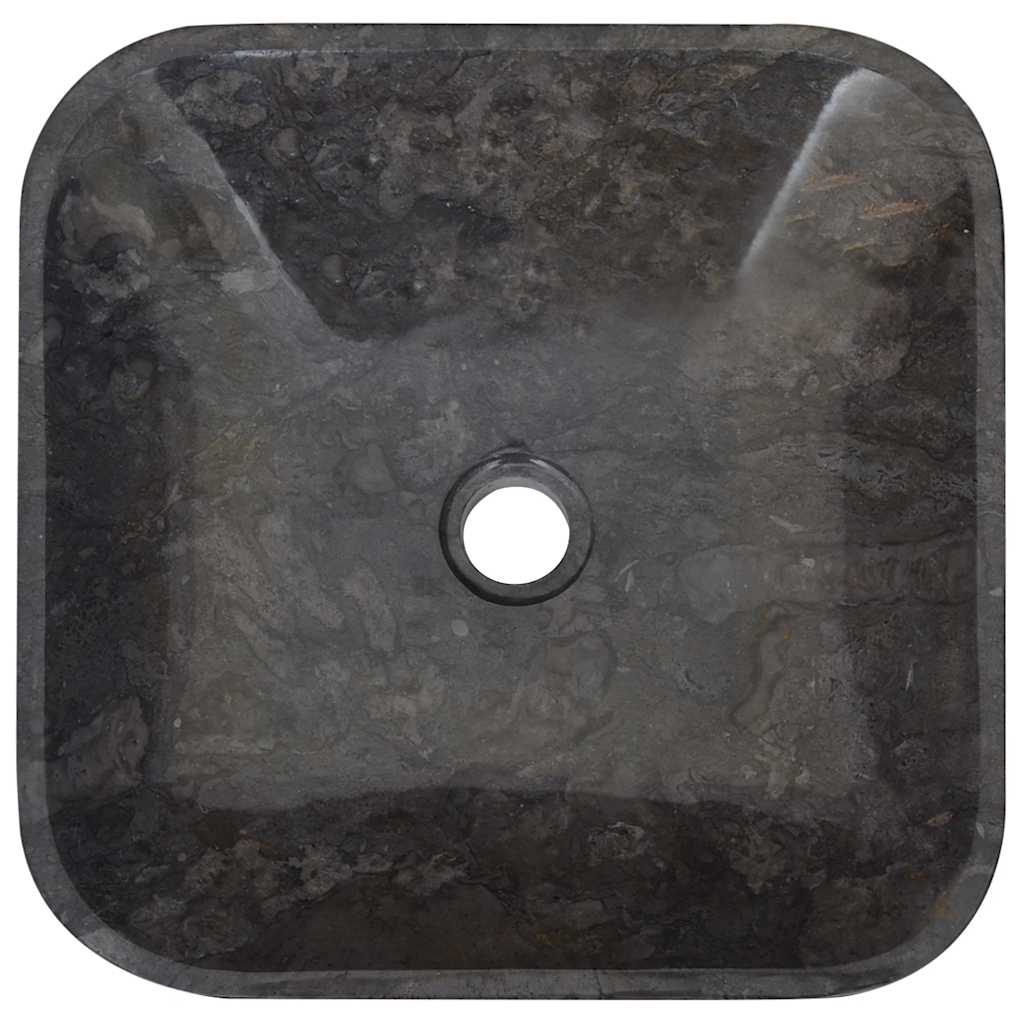vidaXL Νιπτήρας Μαύρος 40 x 40 x 10 εκ. Μαρμάρινος