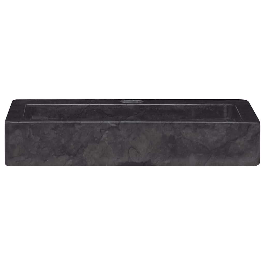 vidaXL Νιπτήρας Επιτοίχιος Μαύρος 38 x 24 x 6,5 εκ. Μαρμάρινος