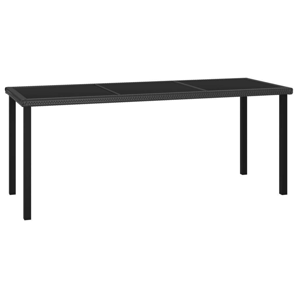 vidaXL Σετ Τραπεζαρίας Κήπου 9 τεμ. Μαύρο Συνθετικό Ρατάν