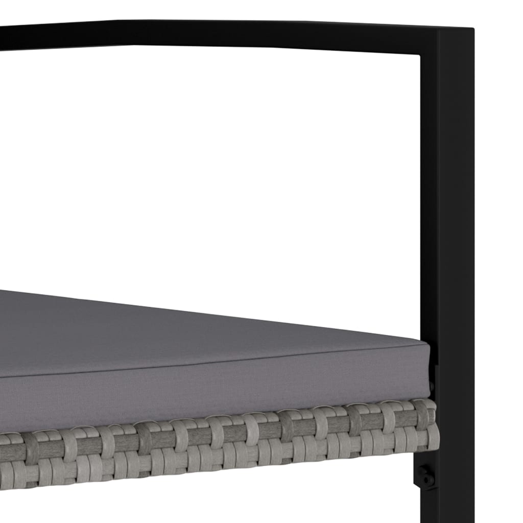 vidaXL Σετ Τραπεζαρίας Κήπου 5 τεμ. Γκρι από Συνθετικό Ρατάν