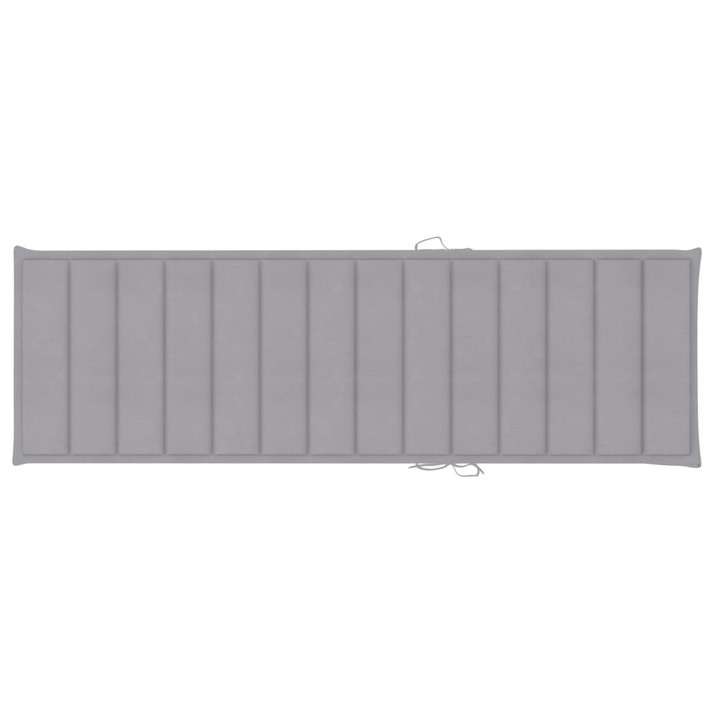 vidaXL Ξαπλώστρα από Εμποτισμένο Ξύλο Πεύκου με Γκρι Μαξιλάρι