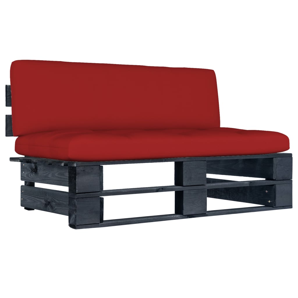 vidaXL Καναπές Κήπου Μεσαίος από Παλέτες Εμποτισμένο Ξύλο Πεύκου