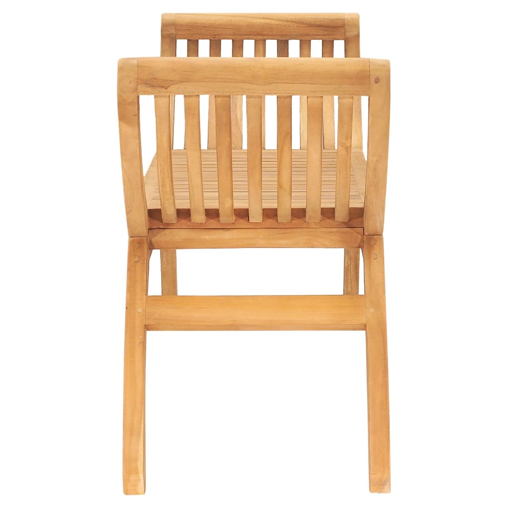 vidaXL Πάγκος Κήπου 126 εκ. από Μασίφ Ξύλο Teak