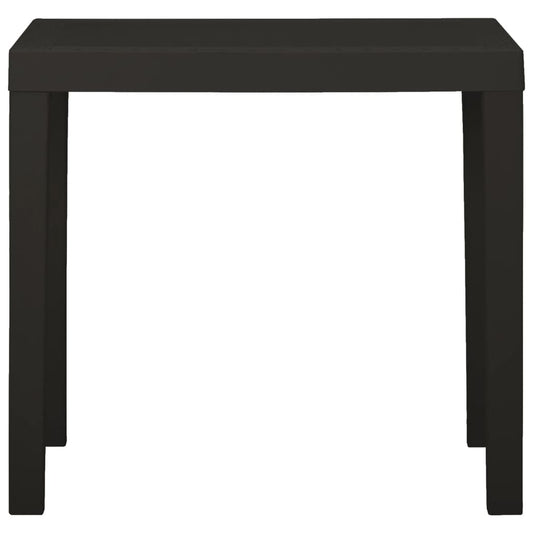 vidaXL Τραπέζι Κήπου Ανθρακί 79 x 65 x 72 εκ. από Πλαστικό
