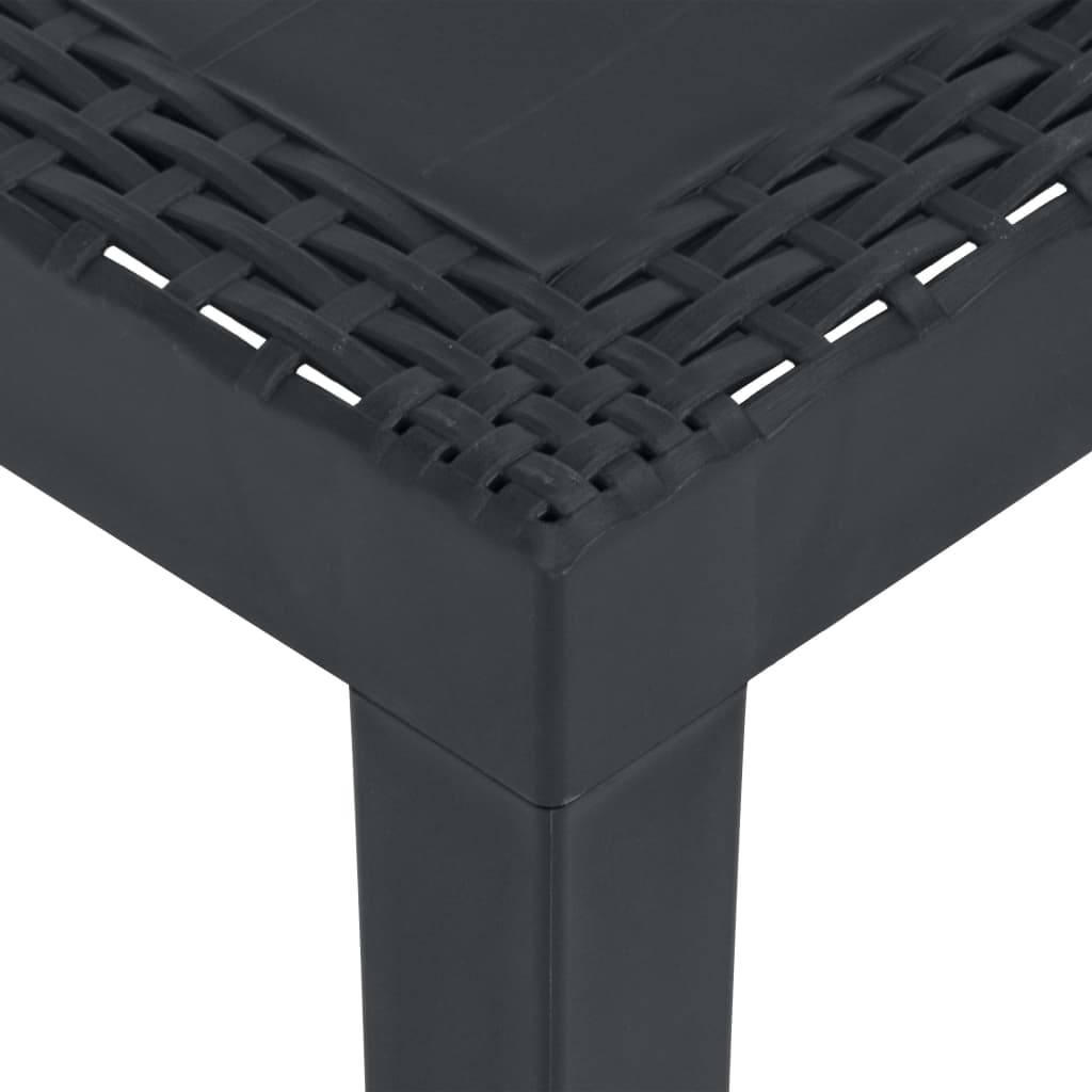 vidaXL Σαλόνι Κήπου 3 Τεμαχίων Γκρι Πλαστικό με Μαξιλάρια