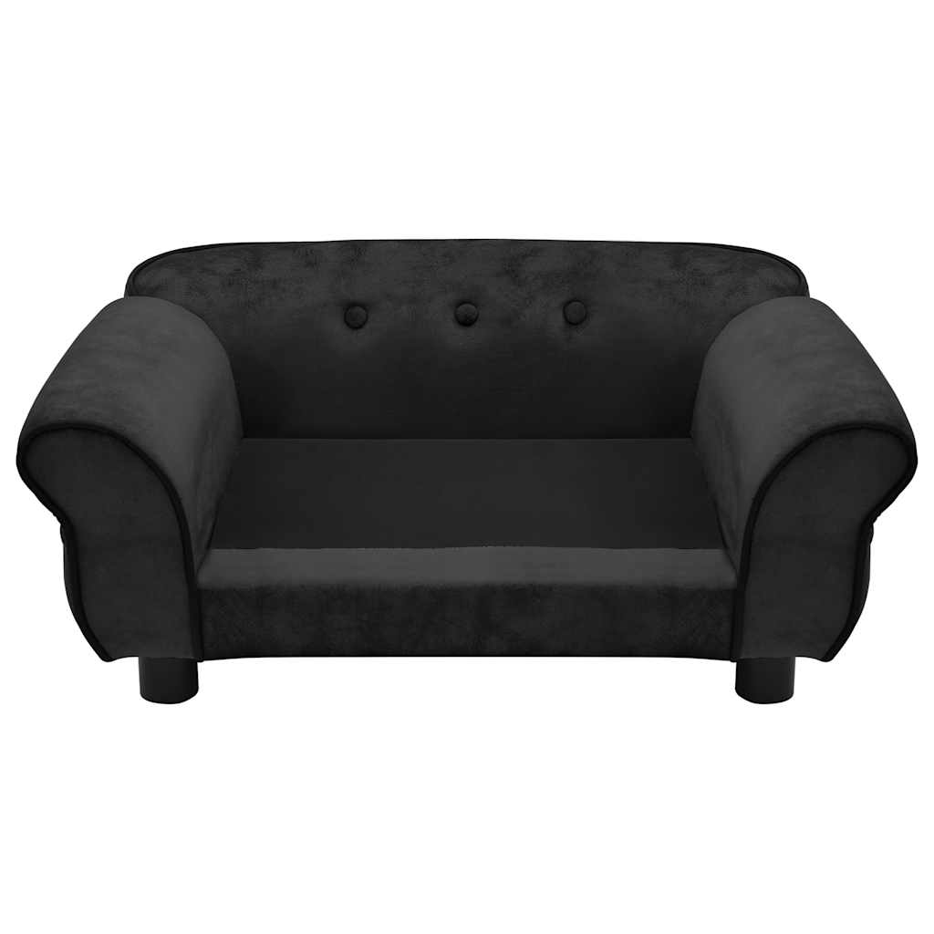 vidaXL Καναπές - Κρεβάτι Σκύλου Μαύρος 72 x 45 x 30 εκ. Βελουτέ