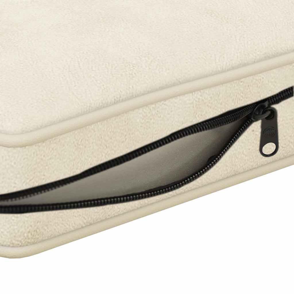 vidaXL Καναπές - Κρεβάτι Σκύλου Κρεμ 72 x 45 x 30 εκ. Βελουτέ