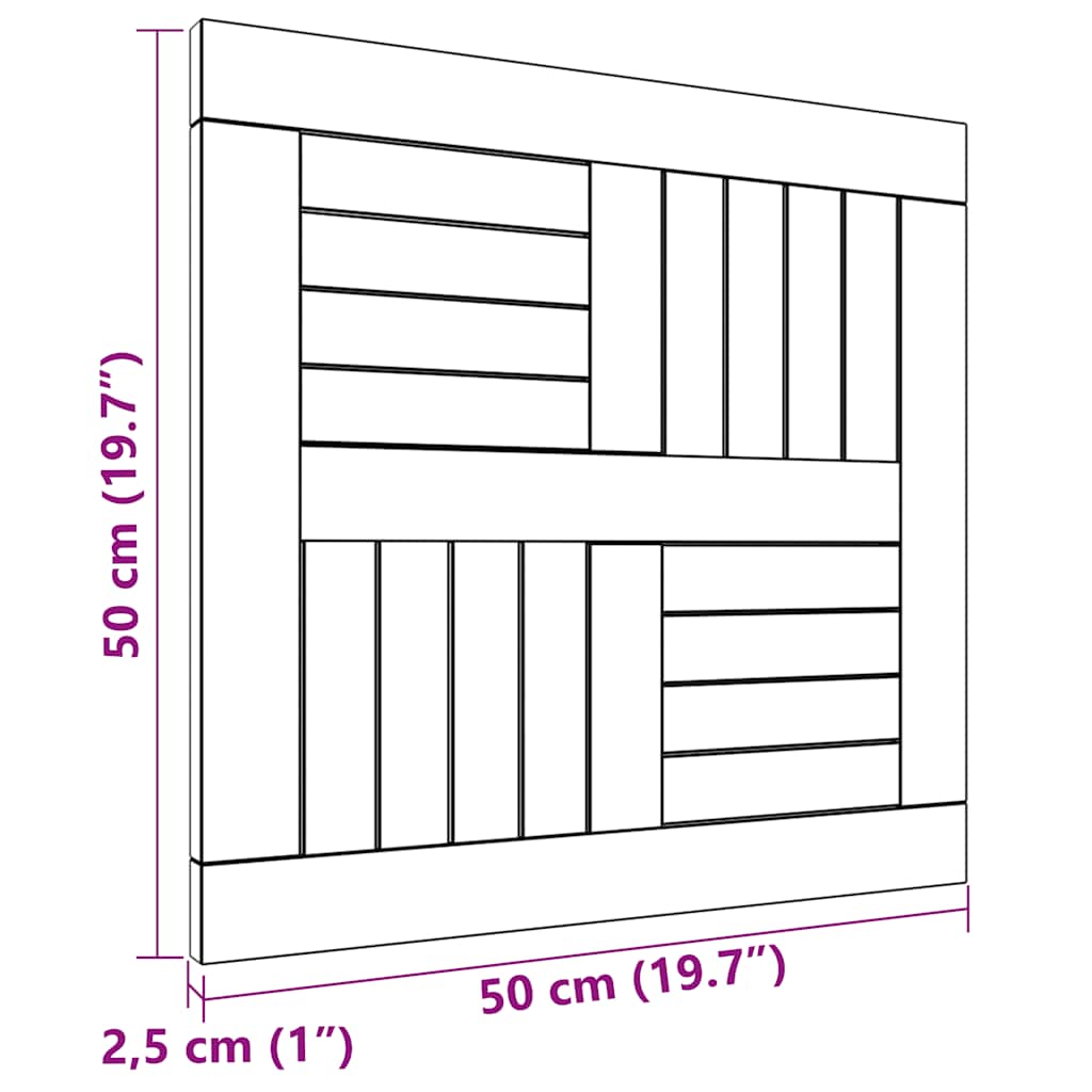 VidaXL Επιφάνεια Τραπεζιού Τετράγωνη 50 x 50 x 2,5 εκ. Μασίφ Ξύλο Teak