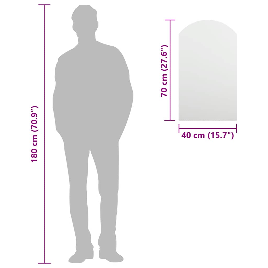 vidaXL Καθρέφτης 70 x 40 εκ. Γυάλινος