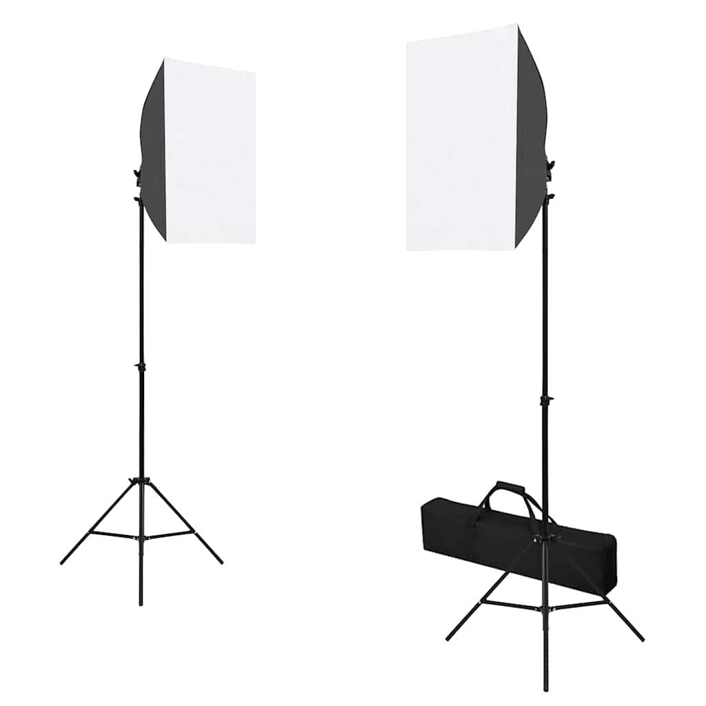 vidaXL Κιτ Φωτογραφικού Στούντιο Softbox με Φώτα, Φόντο & Ανακλαστήρα