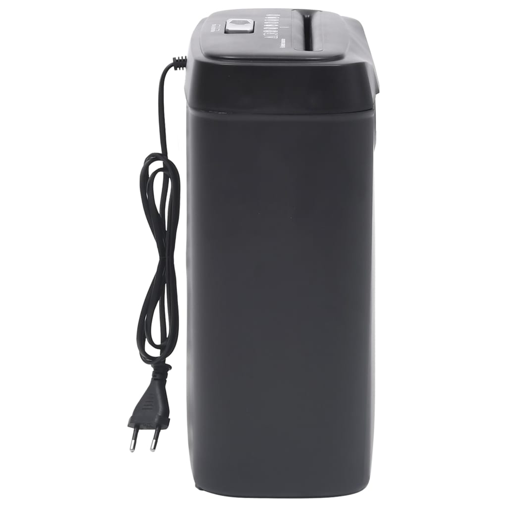 vidaXL Καταστροφέας Εγγράφων 6 Φύλλων με Κοπή σε Λωρίδες Μαύρος